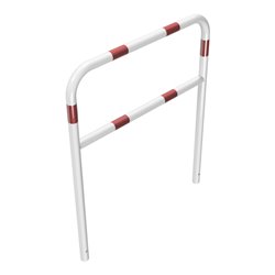 Schake Abweisebügel aus Stahlrohr Ø 48 x 2,5 mm Breite: 1000 mm, Höhe: 1200 mm + Querholm, beschichtet, zum Einbetonieren