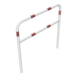 Schake Abweisebügel aus Stahlrohr Ø 48 x 2,5 mm Breite: 1200 mm, Höhe: 1200 mm + Querholm, beschichtet, zum Einbetonieren