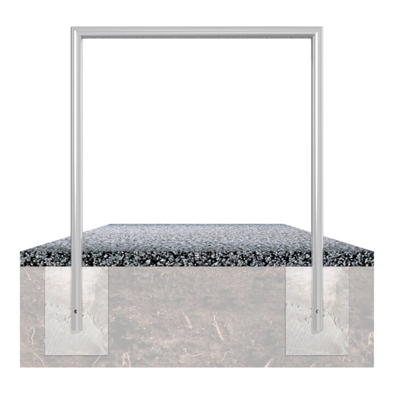 Schake Abweisebügel auf Gehrung, Ø48mm Breite: 1000mm, Höhe: 1200 mm ohne Querholm, beschichtet