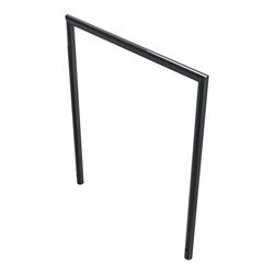 Schake Abweisebügel auf Gehrung, Ø48mm Breite: 1000mm, Höhe: 1200 mm ohne Querholm, beschichtet