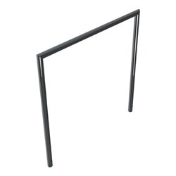 Schake Abweisebügel auf Gehrung, Ø48mm Breite: 1200mm, Höhe: 1200 mm ohne Querholm, beschichtet