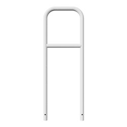 Schake Abweisebügel aus Stahlrohr Ø 48 x 2,5 mm Breite: 500 mm, Höhe: 1400 mm + Querholm, zum Einbetonieren