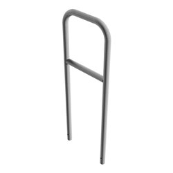 Schake Abweisebügel aus Stahlrohr Ø 48 x 2,5 mm Breite: 500 mm, Höhe: 1400 mm + Querholm, zum Einbetonieren