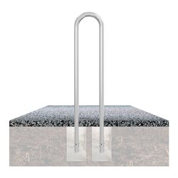 Schake Universalbügel aus Stahlrohr Ø 48 x 2,5 mm Breite: 300 mm, Höhe: 1400 mm, zum Einbetonieren