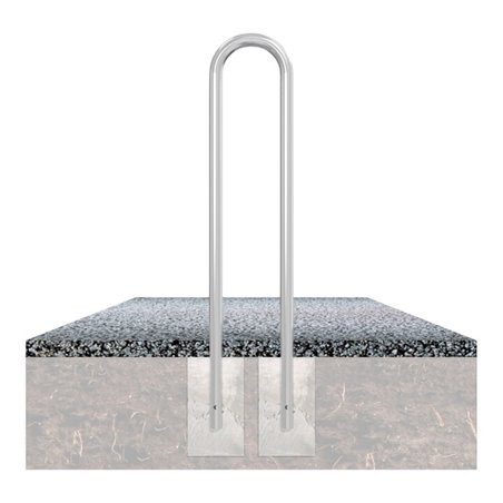 Schake Universalbügel aus Stahlrohr Ø 48 x 2,5 mm Breite: 300 mm, Höhe: 1400 mm, zum Einbetonieren