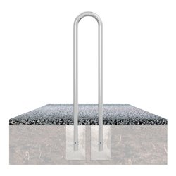 Schake Universalbügel aus Stahlrohr Ø 48 x 2,5 mm Breite: 300 mm, Höhe: 1400 mm, beschichtet, RAL 6005 zum Einbetonieren