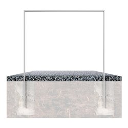 Schake Flachstahlbügel 50x12mm, Breite: 450mm Gesamthöhe:1200 mm ohne Querholm, beschichtet