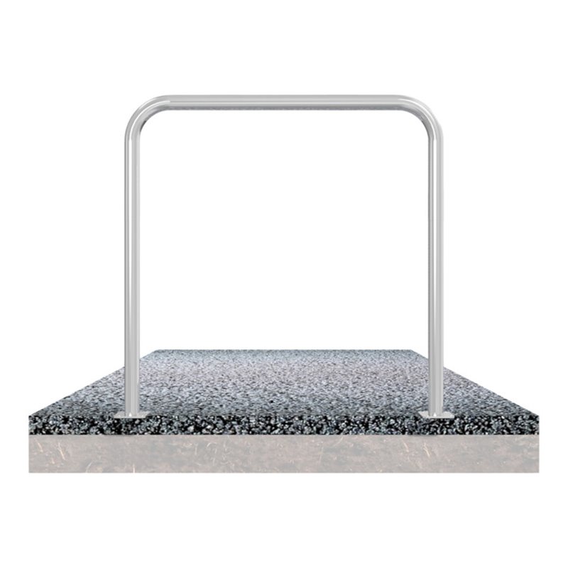 Schake Abweisebügel aus Stahlrohr Ø 48 x 2,5 mm Breite: 1000 mm, Höhe: 1000 mm ohne Querholm, zum Aufdübeln