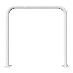 Schake Abweisebügel aus Stahlrohr Ø 48 x 2,5 mm Breite: 1000 mm, Höhe: 1000 mm ohne Querholm, zum Aufdübeln