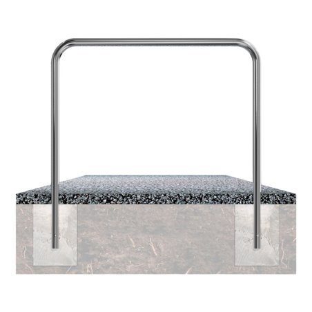 Schake Edelstahlbügel Ø48 mm Länge: 800 mm, Höhe: 1200 mm ohne Querholm