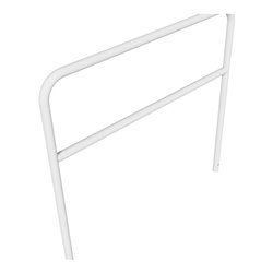 Schake Abweisebügel aus Stahlrohr Ø 48 x 2,5 mm Breite: 1500 mm, Höhe: 1400 mm + Querholm, zum Einbetonieren