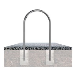 Schake Edelstahl, Rundbügel Ø48 mm Länge: 650mm, Höhe: 1200mm