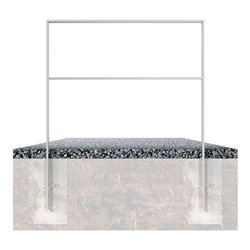 Schake Flachstahlbügel 50x12mm, Breite: 750mm Gesamthöhe:1200 mm + Querholm, beschichtet