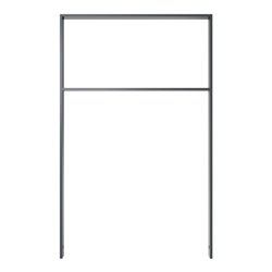 Schake Flachstahlbügel 50x12mm, Breite: 750mm Gesamthöhe:1200 mm + Querholm, beschichtet