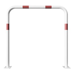 Schake Abweisebügel aus Stahlrohr Ø 48 x 2,5 mm Breite: 1000 mm, Höhe: 1000 mm ohne Querholm, beschichtet, zum Aufdübeln