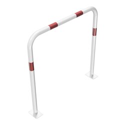 Schake Abweisebügel aus Stahlrohr Ø 48 x 2,5 mm Breite: 1000 mm, Höhe: 1000 mm ohne Querholm, beschichtet, zum Aufdübeln