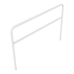 Schake Abweisebügel aus Stahlrohr Ø 48 x 2,5 mm Breite: 2000 mm, Höhe: 1400 mm + Querholm, zum Einbetonieren