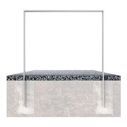 Schake Flachstahlbügel 80x12mm, Breite: 750mm Gesamthöhe:1200 mm ohne Querholm, beschichtet