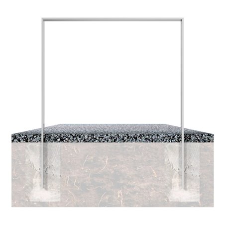 Schake Flachstahlbügel 80x12mm, Breite: 750mm Gesamthöhe:1200 mm ohne Querholm, beschichtet