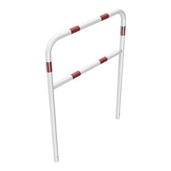 Schake Abweisebügel aus Stahlrohr Ø 48 x 2,5 mm Breite: 1000 mm, Höhe: 1400 mm + Querholm, beschichtet, zum Einbetonieren