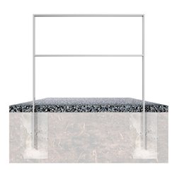 Schake Flachstahlbügel 80x12mm, Breite: 750mm Gesamthöhe:1200 mm + Querholm feuerverzinkt