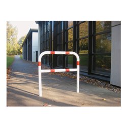 Schake Abweisebügel aus Stahlrohr Ø 48 x 2,5 mm Breite: 1500 mm, Höhe: 1000 mm + Querholm, beschichtet, zum Aufdübeln