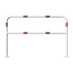 Schake Abweisebügel aus Stahlrohr Ø 48 x 2,5 mm Breite: 1500 mm, Höhe: 1000 mm + Querholm, beschichtet, zum Aufdübeln