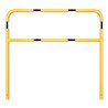 Schake Abweisebügel aus Stahlrohr Ø48mm Breite: 1500mm, Höhe: 1400 mm + Querholm, beschichtet, gelb / schwarz