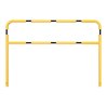 Schake Abweisebügel aus Stahlrohr Ø48mm Breite: 2000mm, Höhe: 1400 mm + Querholm, beschichtet, gelb / schwarz