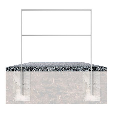 Schake Flachstahlbügel 80x12mm, Breite: 750mm Gesamthöhe:1200 mm + Querholm, beschichtet