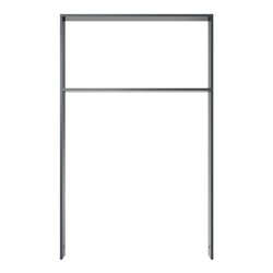 Schake Flachstahlbügel 80x12mm, Breite: 750mm Gesamthöhe:1200 mm + Querholm, beschichtet