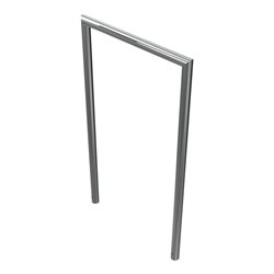 Schake Edelstahlbügel Ø48 mm, auf Gehrung geschweißt Breite: 700 mm, Höhe: 1200 mm ohne Querholm, geschliffen