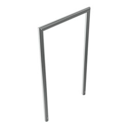 Schake Edelstahlbügel Ø48 mm, auf Gehrung geschweißt Breite: 700 mm, Höhe: 1200 mm ohne Querholm, geschliffen