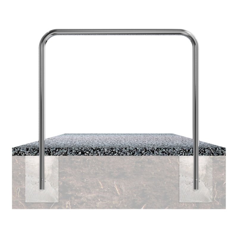 Schake Edelstahlbügel Ø48 mm Länge: 1200 mm, Höhe: 1200 mm ohne Querholm