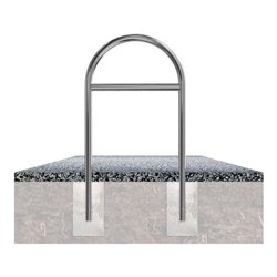 Schake Edelstahl, Rundbügel Ø48 mm + Querholm Länge: 650mm, Höhe: 1200mm