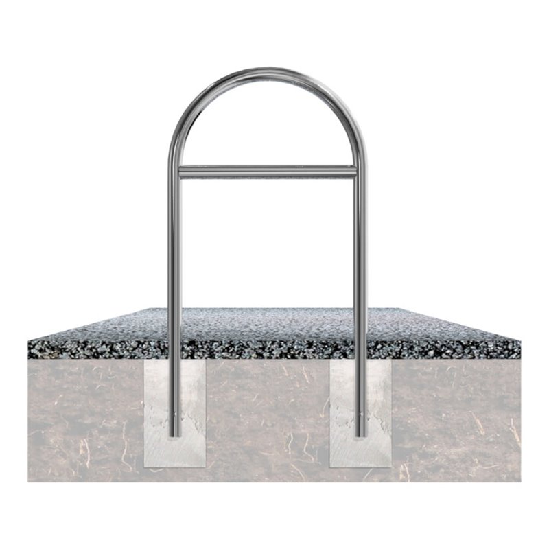 Schake Edelstahl, Rundbügel Ø48 mm + Querholm Länge: 650mm, Höhe: 1200mm