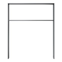 Schake Flachstahlbügel 80x12mm, Breite: 1000mm Gesamthöhe: 1200 mm + Querholm, beschichtet