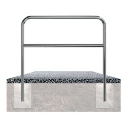 Schake Edelstahlbügel Ø48 mm + Querholm Länge: 1000 mm, Höhe: 1200 mm