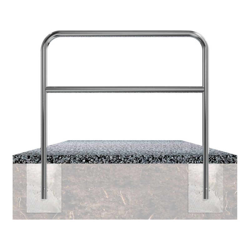 Schake Edelstahlbügel Ø48 mm + Querholm Länge: 1000 mm, Höhe: 1200 mm