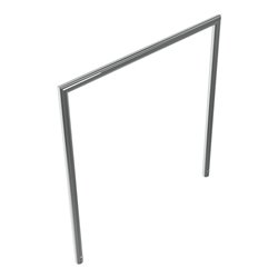 Schake Edelstahlbügel Ø48 mm, auf Gehrung geschweißt Breite: 1200 mm, Höhe: 1200 mm ohne Querholm, geschliffen