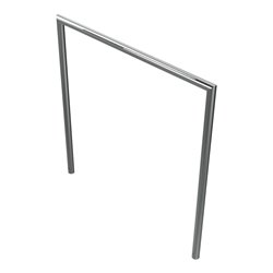 Schake Edelstahlbügel Ø48 mm, auf Gehrung geschweißt Breite: 1200 mm, Höhe: 1200 mm ohne Querholm, geschliffen