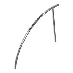 Schake Anlehnbügel aus Edelstahl V2A Ø48mm, Gesamtbreite: ca 1400mm Höhe Überflur: ca. 850mm geschliffen