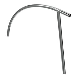 Schake Anlehnbügel aus Edelstahl V2A Ø48mm, Gesamtbreite: ca 1400mm Höhe Überflur: ca. 850mm geschliffen