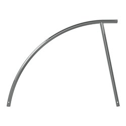 Schake Anlehnbügel aus Edelstahl V2A Ø48mm, Gesamtbreite: ca 1400mm Höhe Überflur: ca. 850mm geschliffen