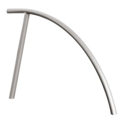 Schake Anlehnbügel aus Edelstahl V2A zum Aufdübeln Ø48mm, Gesamtbreite: ca 1400mm Höhe Überflur: ca. 850mm geschliffen