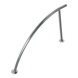 Schake Anlehnbügel aus Edelstahl V2A zum Aufdübeln Ø48mm, Gesamtbreite: ca 1400mm Höhe Überflur: ca. 850mm geschliffen