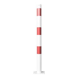 Schake Absperrpfosten Typ 460PB, ortsfest, Ø 60mm, weiß / rot