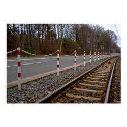 Schake Absperrpfosten Typ 460V/2, herausnehmbar, Ø 60 mm, für Vorhangschloß, + 2 Ösen