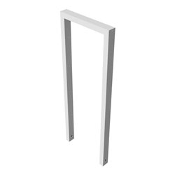 Schake Anlehnbügel aus Vierkantrohr 60x40mm, Breite: 450mm, Höhe:1200 mm, ohne Querholm feuerverzinkt