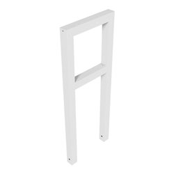 Schake Anlehnbügel aus Vierkantrohr 60x60mm, Breite: 450mm Gesamthöhe:1200 mm + Querholm feuerverzinkt